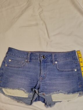 American Eagle Outfitters Light Blue Super Stretch Denim Shortie